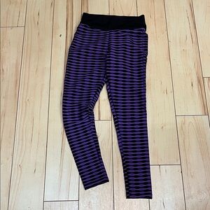 Purple and Black Kids Leggings